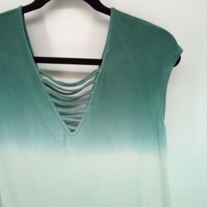 AEO Soft & Sexy Green to White Gradient Tee Small American Eagle Outfitters